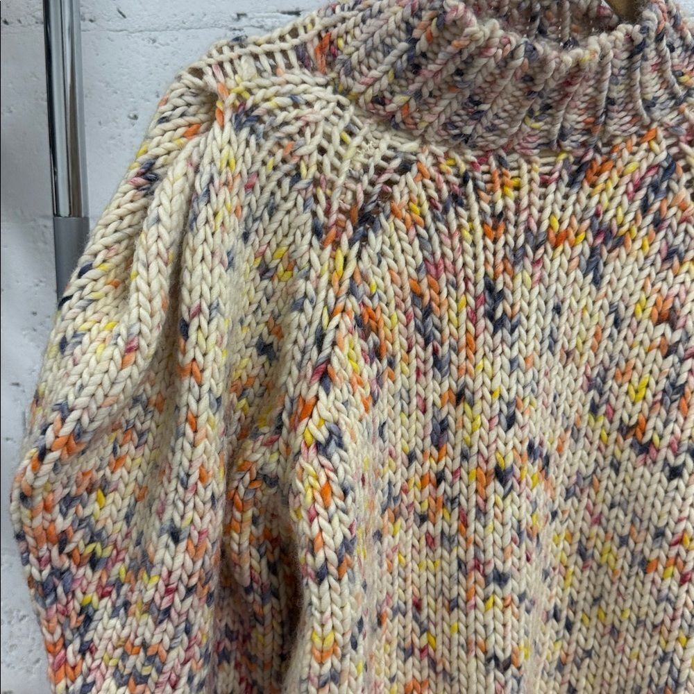 Ulla Johnson Cream Multicolor Knit Turtleneck Sweater - Thick NEVER WORN - Small - Picture 5 of 6
